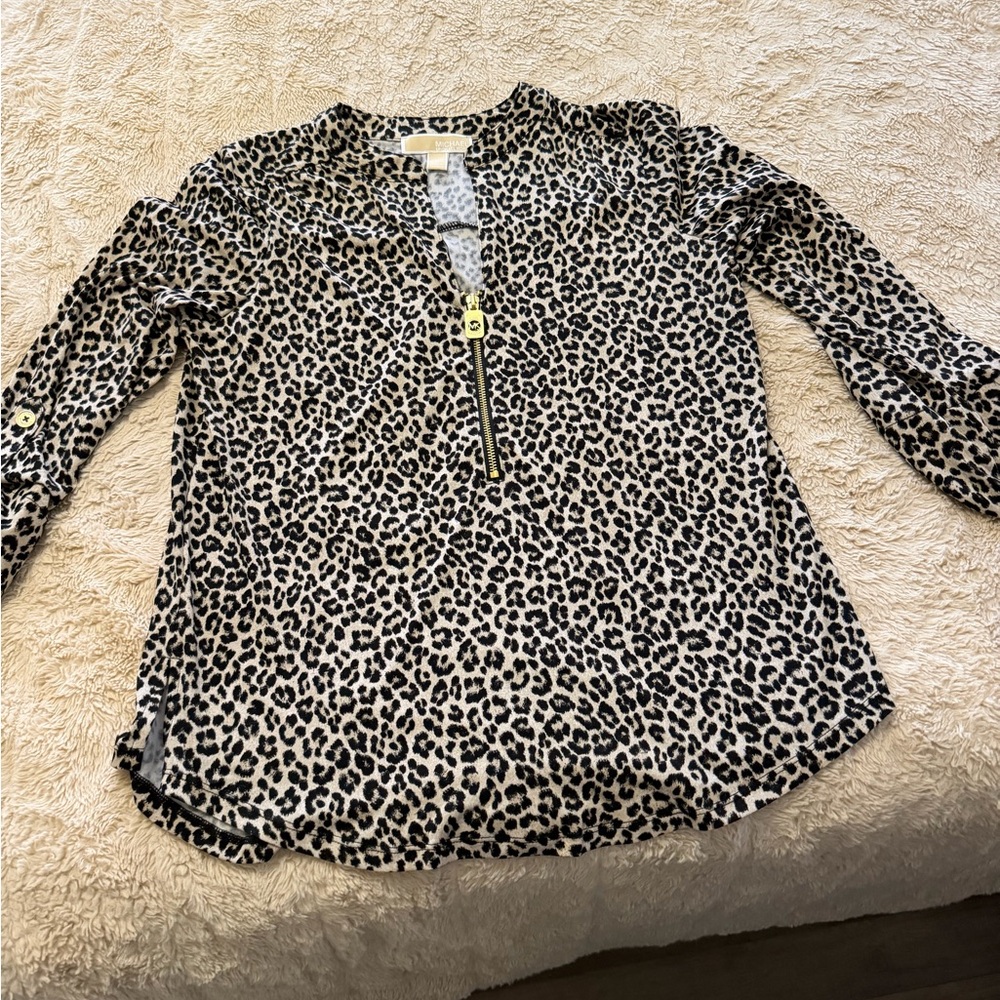 Michael Kors Leopard Print Women's Top
